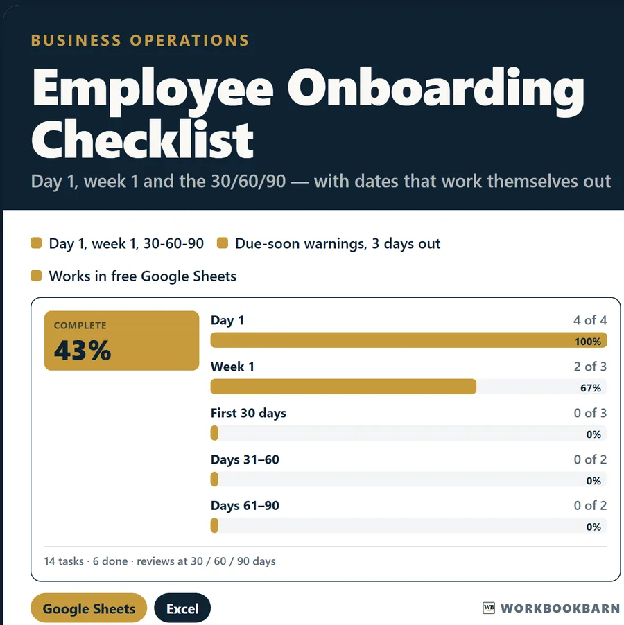 Employee Onboarding Checklist cover