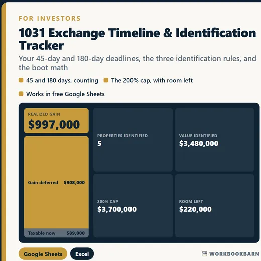 1031 Exchange Timeline & Identification Tracker cover