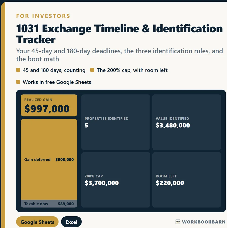 1031 Exchange Timeline & Identification Tracker cover
