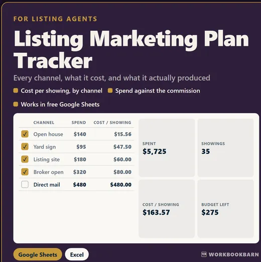 Listing Marketing Plan Tracker cover