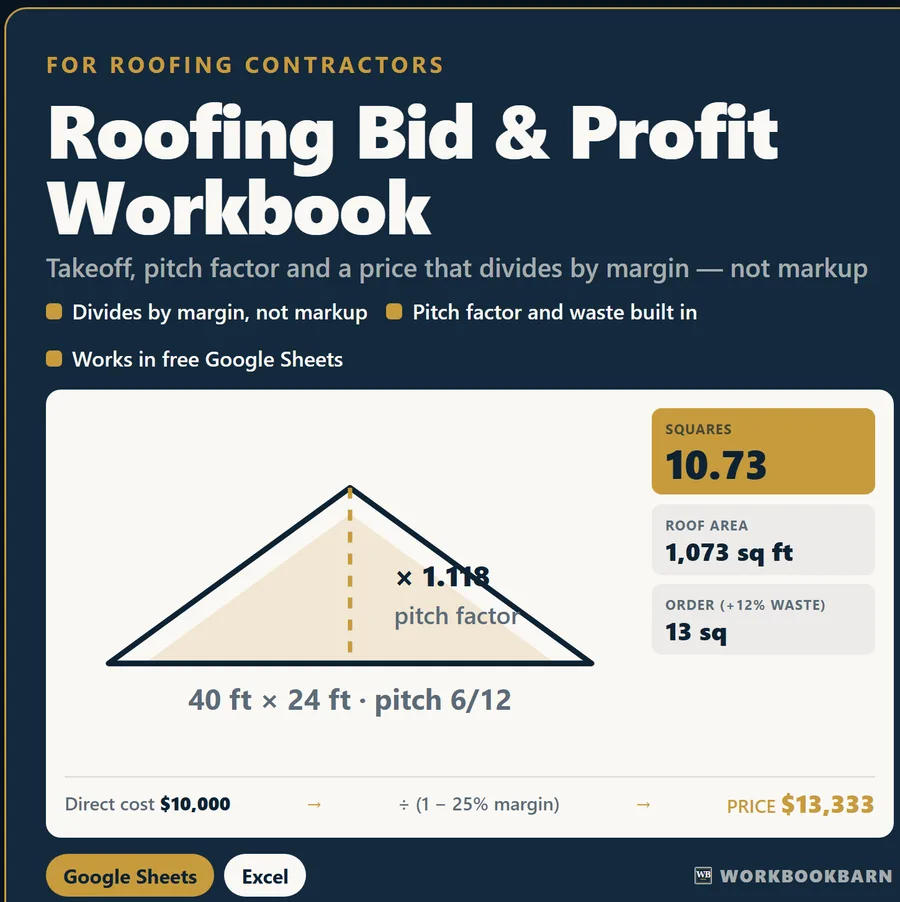 Roofing Bid & Profit Workbook cover