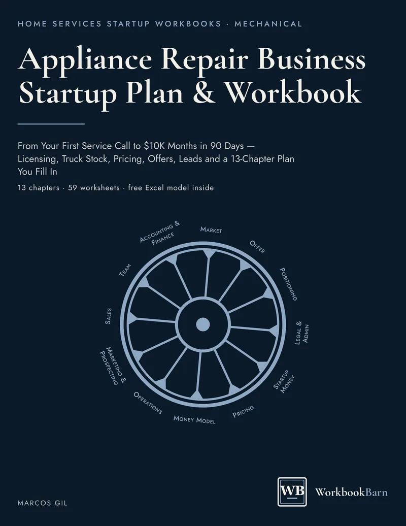 Appliance Repair Business Startup Plan & Workbook cover