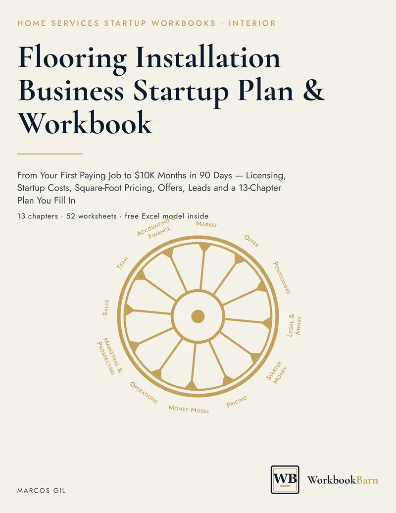 Flooring Installation Business Startup Plan & Workbook cover