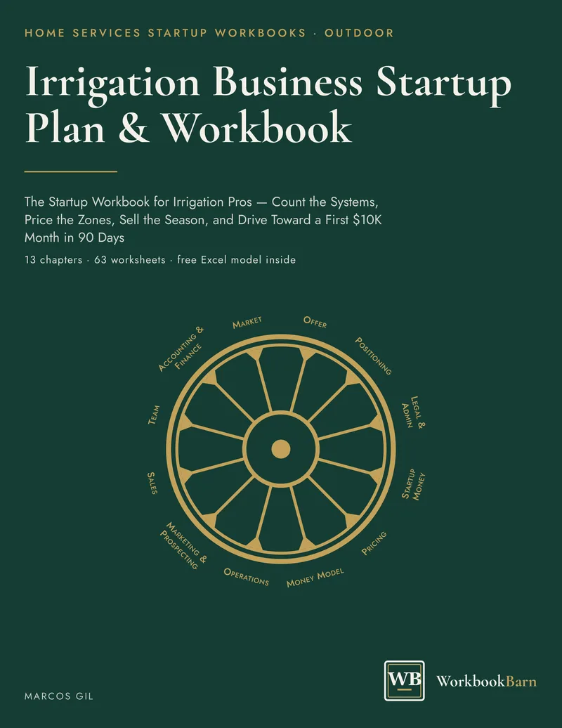 Irrigation Business Startup Plan & Workbook cover