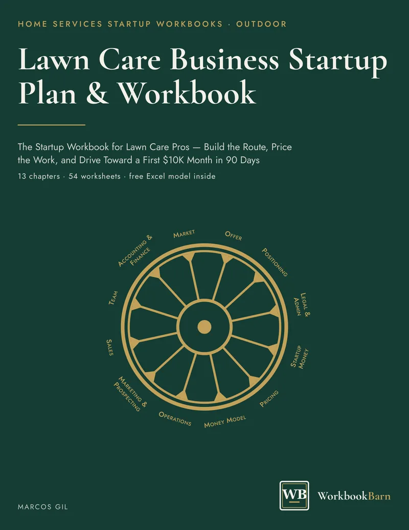 Lawn Care Business Startup Plan & Workbook cover