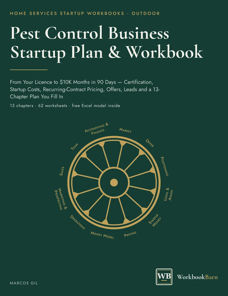 Pest Control Business Startup Plan & Workbook cover