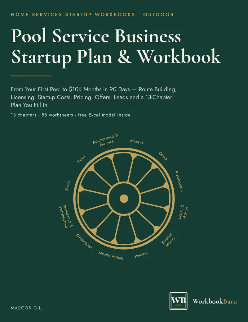 Pool Service Business Startup Plan & Workbook cover
