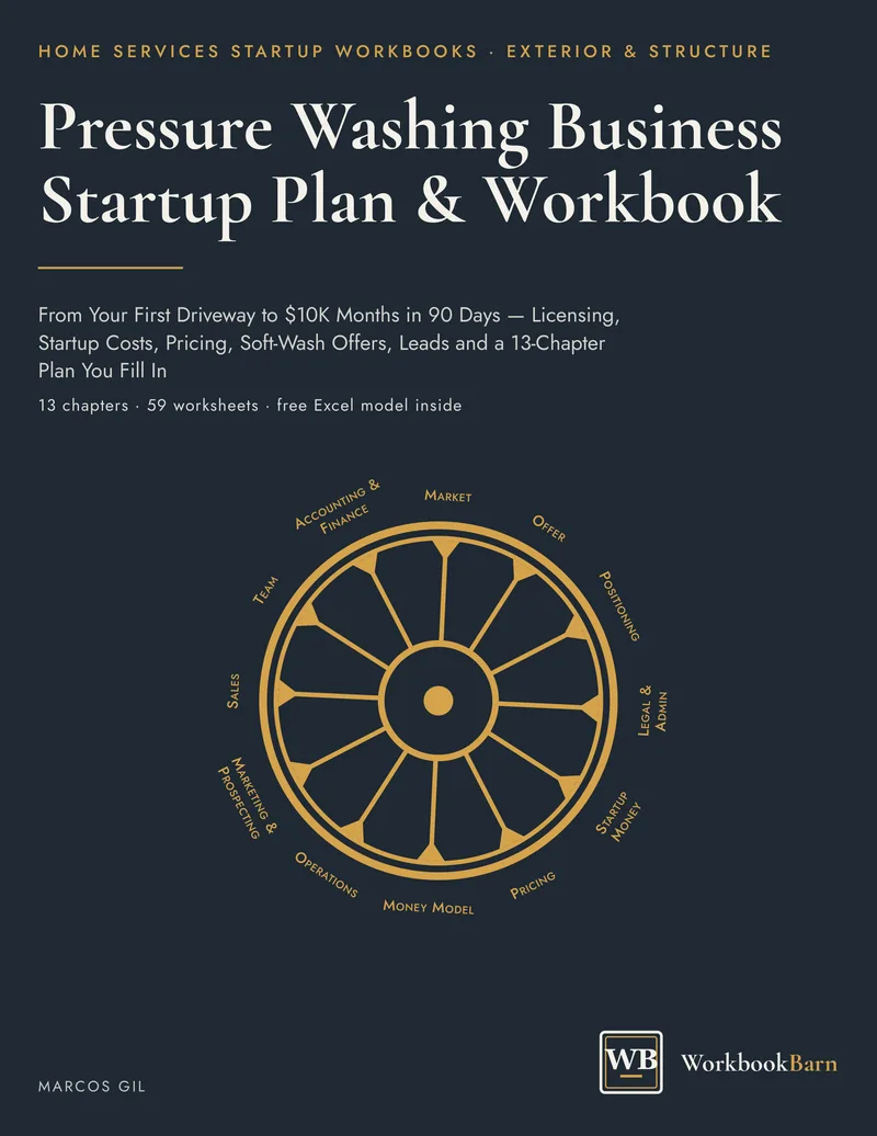 Pressure Washing Business Startup Plan & Workbook cover