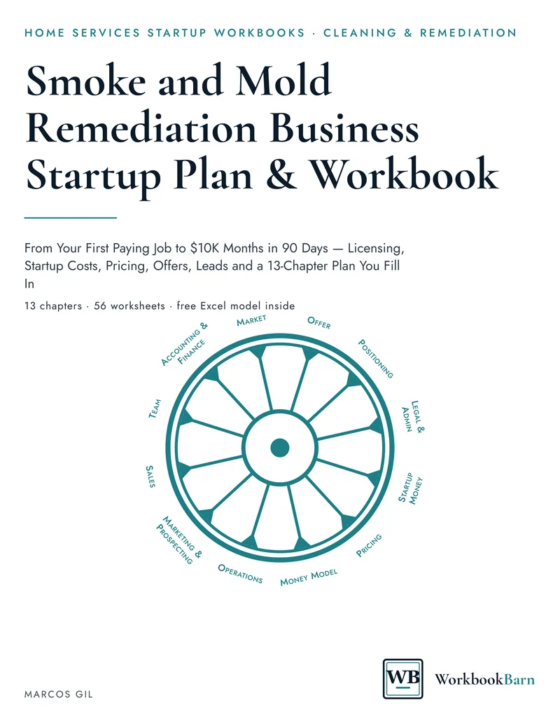 Smoke and Mold Remediation Business Startup Plan & Workbook cover