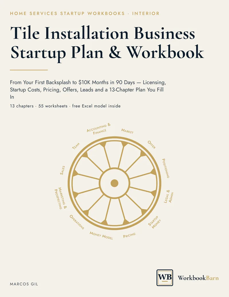 Tile Installation Business Startup Plan & Workbook cover