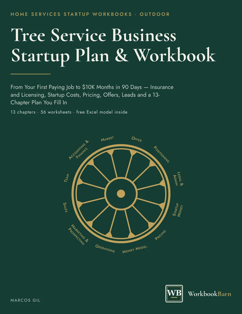 Tree Service Business Startup Plan & Workbook cover