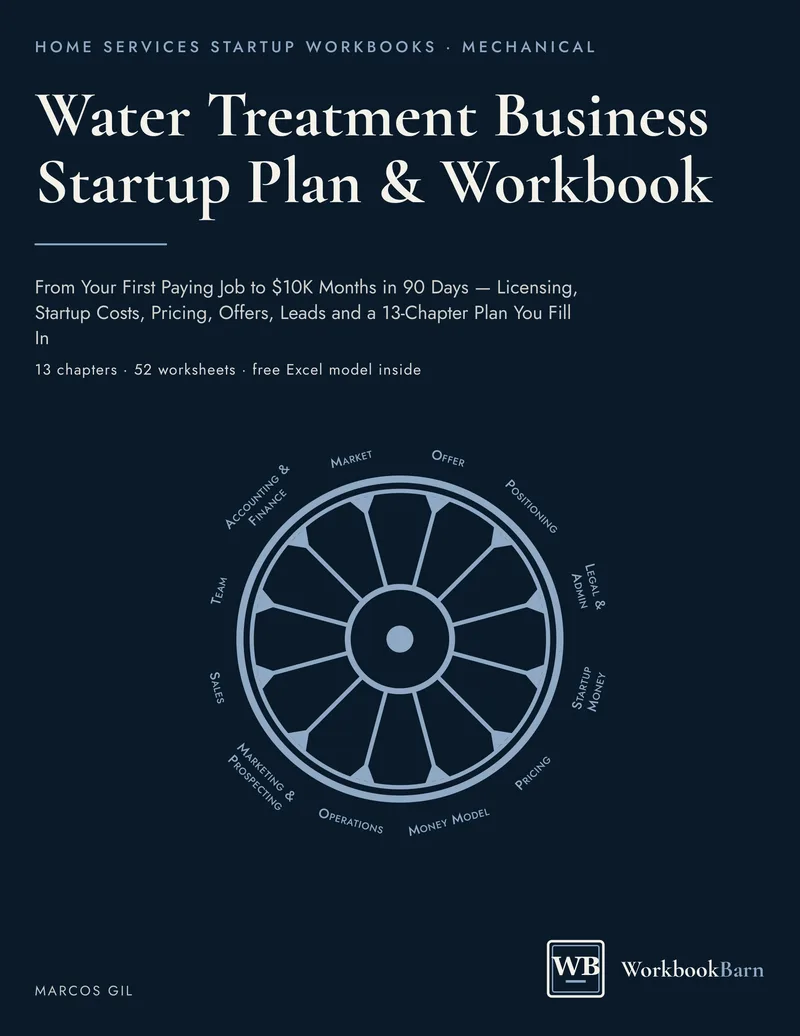 Water Treatment Business Startup Plan & Workbook cover