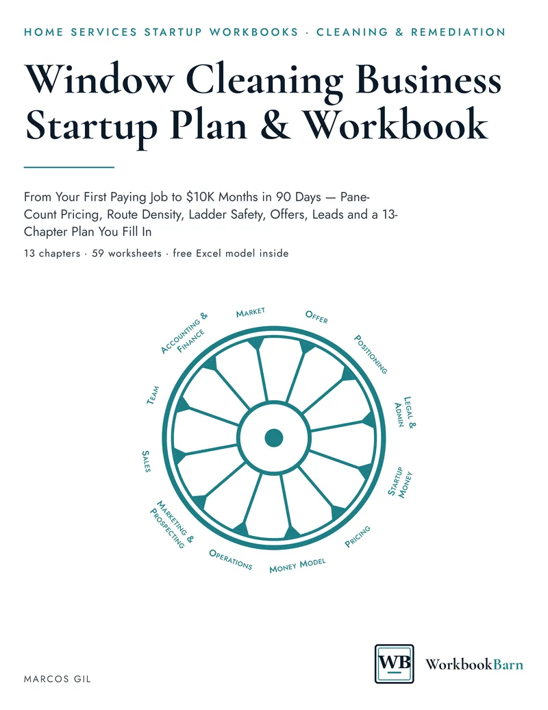 Window Cleaning Business Startup Plan & Workbook cover