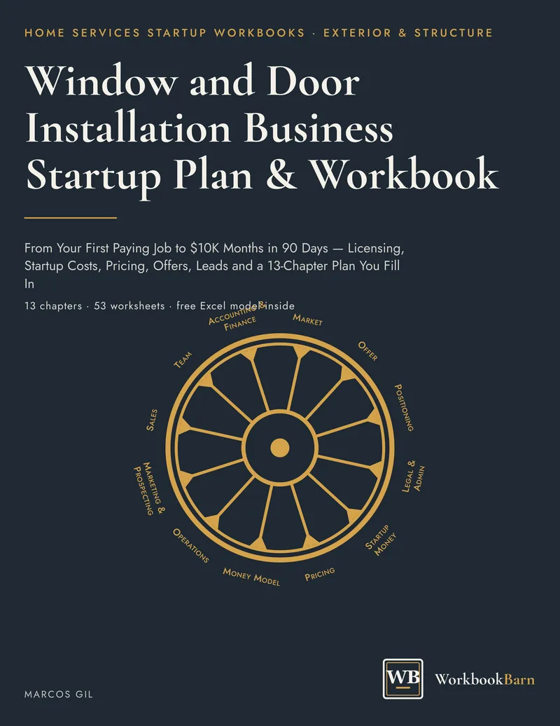Window and Door Installation Business Startup Plan & Workbook cover