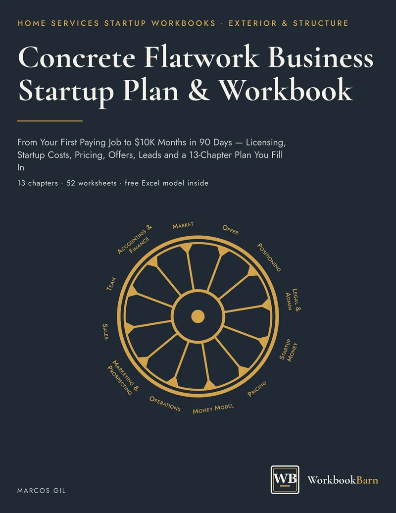 Concrete Flatwork Business Startup Plan & Workbook cover