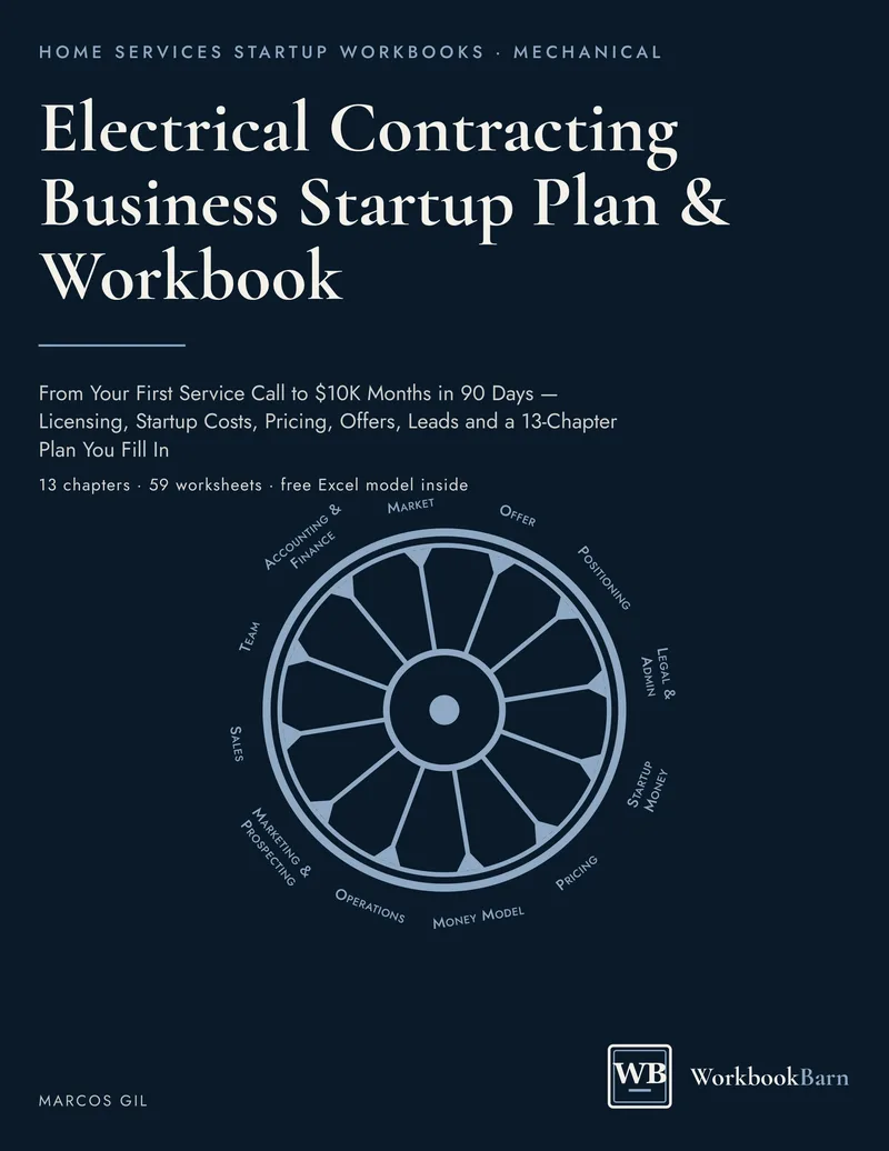 Electrical Contracting Business Startup Plan & Workbook cover